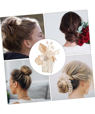 MERRYHAPY Gold Leaf Side Comb Leaf Hair Comb Girl Headpiece Hair Accessories for Women Hair Comb for Bride Metal Hair Comb Bride Headpiece Hair Accessories for Women Hair Pin - Buy Online on GoSupps.com