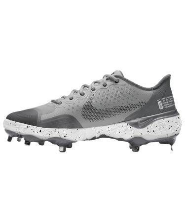 Nike Mens Alpha Huarache 3 Varisty Low Metal Baseball Cleats 8.5 Grey/Black