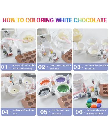 10 Color Oil Based Food Coloring for Chocolate & Candy Melts - Cake Decorating, Baking & Fondant - .35 Fl. Oz Bottles - Buy Online on GoSupps.com