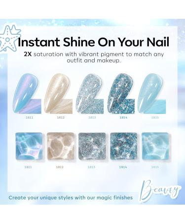 Modelones Gel Nail Polish Mermaid 6 Pcs Blue Silver Glitter Gel Nail Polish Mint Green Shimmer Nail Polish Soak Off Spring Summer Baby Blue Gel Polish LED Nail Art DIY Salon Manicure Gift for Girl - Buy Online on GoSupps.com