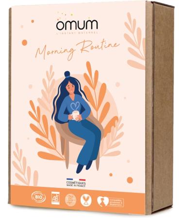 OMUM - Energizing Morning Routine Gift Box 4 treatments: 1 Anti-fatigue supplement + 1 Cajoleur soap + 1 Konjac Face sponge + 1 Infusion - Natural France Vegan Compatible with pregnancy and breastfeeding - Buy Online on GoSupps.com