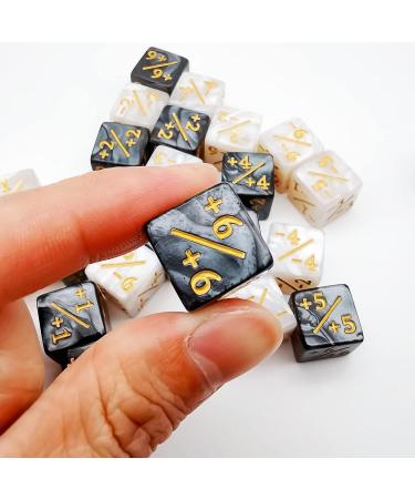 MTG Dice Counters Token Set - 24 Marble D6 Dice with Bag for MTG CCG Card Gaming - Buy Online on GoSupps.com