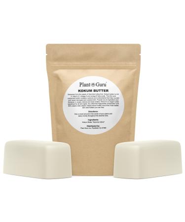 Raw Kokum Butter 2 lbs. Bar 100% Pure Natural - Great for Skin Body and Hair Moisturizer DIY Creams Balms Lotions and Soap Making.