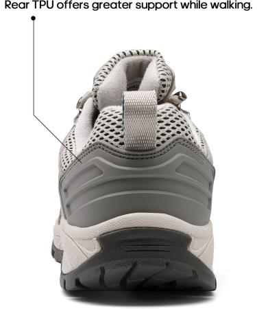 NORTIV 8 Women's Hiking Shoes - Non-Slip Breathable Trekking Footwear - Grey 41 EU for Outdoor Adventures - Buy Online on GoSupps.com
