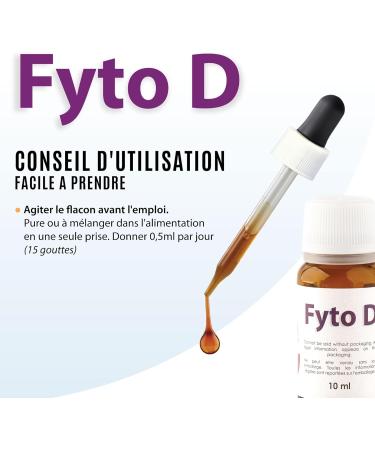 Fyto D 800 IU Vitamin D3 for Children - Growth & Vitality Bone & Teeth Support Enhanced Immunity & Defense 10ml Dropper Neutral Taste Plant Derived Natural No Additives - Buy Online on GoSupps.com