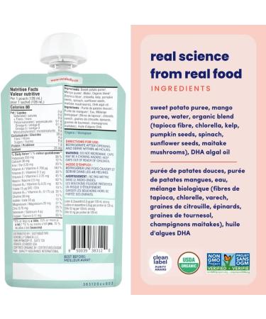 Cerebelly Baby Food Pouches Sweet Potato Mango (4 oz Pack of 6) Toddler Snacks - 16 Nutrients from Superfoods - Healthy Snacks Gluten-Free Ingredients BPA-Free Non-GMO No Added Sugar Sweet Potato Mango 4 Ounce (Pack of 6) - Buy Online on GoSupps.com