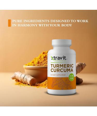 Xtravit Turmeric Curcuma Supplement Plus Bioperine Natural Herbal Extract Supplements for Men & Women - May Support Joint Health & Relief - No Gluten or Fillers 700 mg 60 Capsules - Buy Online on GoSupps.com