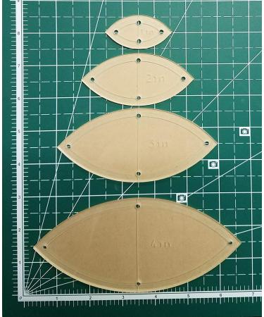 Orange Peel and Leaf Quilting Template Set - 4 Piece with 1/4 Seam Allowance - Buy Online on GoSupps.com
