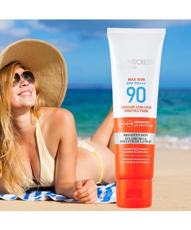 Face Sunscreen SPF 90 Oil Free Natural Broad Spectrum Sunscreen Protector for Face and Body - Face Sunscreens for Most Skin - Screen Fulenyi - Buy Online on GoSupps.com