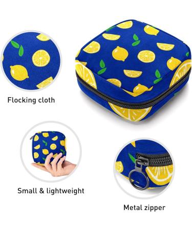 Stylish Yellow Lemon Menstrual Storage Bags - Portable Zipper Bags for Women & Girls | Perfect for Period Essentials - Buy Online on GoSupps.com