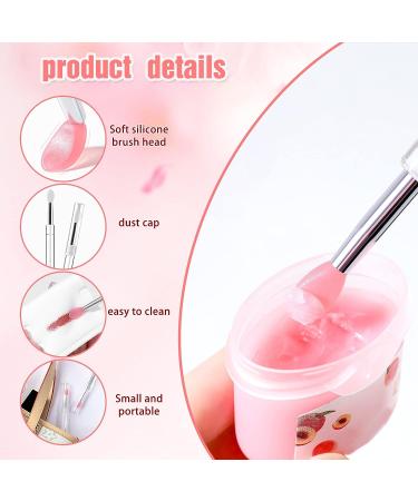 6 Pcs Reusable Silicone Lip Brushes with Caps | Lipstick Applicators for Lip Gloss, Lip Mask, Eyeshadow, Lip Cream, Lip Scrub - Multicolor - Buy Online on GoSupps.com