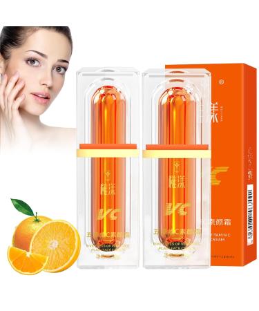 BSMAX 2Pcs Five Vitamin C Tone-Up Cream Five Vitamin C BB Cream Natural Makeup Tone-Up Lazy Concealer for All Skin Types & Daily Use