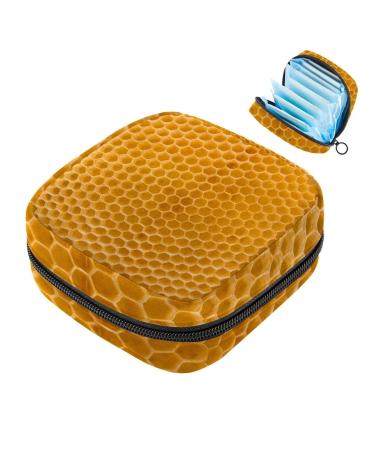 Honeycomb sanitary napkins-storage bag portable period bag for women teenagers girls menstrual cup breastfeeding pillow holder