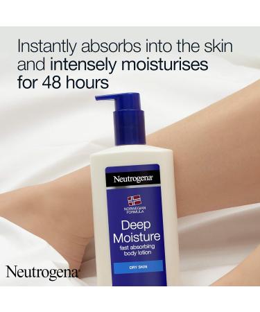 Neutrogena Deep Moisture Body Lotion for Dry Skin - 250 ml Hydrating Moisturizer | International Shipping Available - Buy Online on GoSupps.com