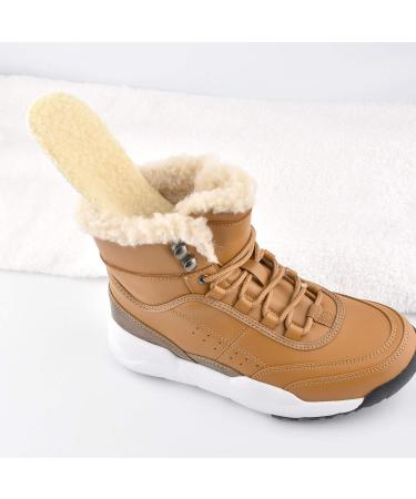 Knixmax Sheepskin Insoles for Men & Women Non-Slip Wool Comfort Inserts for Boots & Sneakers - 2 Pairs - Beige - Size 8 US / EU 41 - Buy Online on GoSupps.com