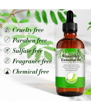 Vrtdhy Rosemary Oil l for Hair Growth & Skin Care 120ml Essential Oil for Eyebrow and Eyelash Nourishes The Scalp for Men Women 100% Pure & Natura - Buy Online on GoSupps.com