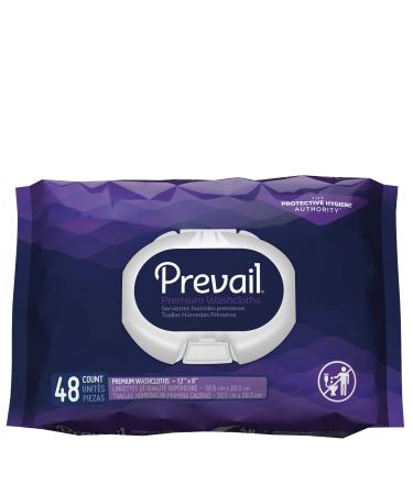 Prevail Premium Quilted Washcloths, 48 Count