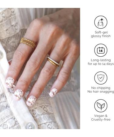 NAILOG Semi Cured Gel Nail Strips 34 pcs Salon-Quality Gel Nail Stickers Long Lasting Nail Wraps for Women with Soft Gel Finish (Yes I Do) - Buy Online on GoSupps.com