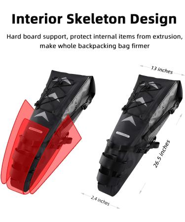 ROCKBROS 100% Waterproof Bicycle Saddle Bag - IPX7 10L Rear Wheel & Seat Bag | Perfect for Cycling Adventures - Buy Online on GoSupps.com