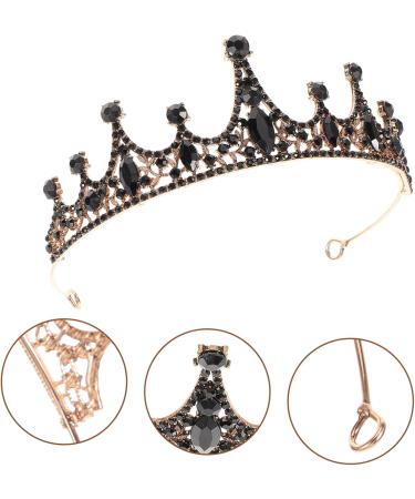 FRCOLOR 1pc Black Crown Bride Hair Accessories Party Headdress Baroque Crown Wedding Headdress Bridal Hair Decor Baroque Bridal Crown Women Crown Wedding Headband Bridal Headpiece 14x14cm Black - Buy Online on GoSupps.com