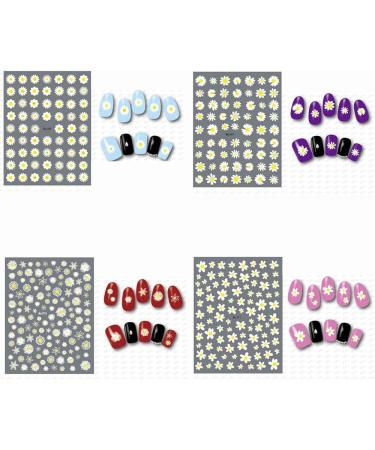 Nail Decorations Sunflower Daisy Designs Self-adhesive Nail Art Sticker Flowers Nail Sticker Nail Jewelry Accessories Nail Art Decorations(2) Style2 - Buy Online on GoSupps.com