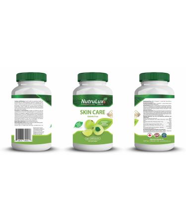 NutruLux Skin Care (60 mg Vitamin C) Halal Vegan Gelatin-Free Capsules for Skin Health - Essential Daily Supplement for Wellness Supports Wound Healing and Connective Tissue Formation - 120 Capsules (Pack of 2)