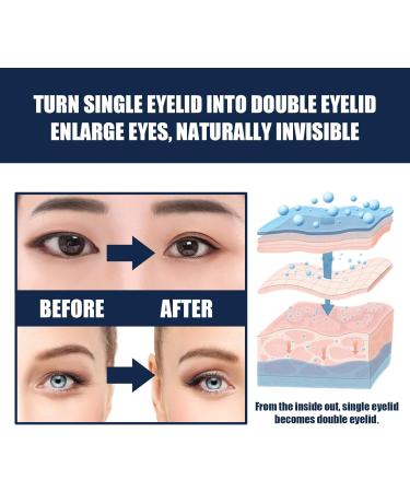 Lace double eyelid sticker with waterproof invisible double eyelid pull strip sticker with fork rod and tweezers suitable for wearing hats sagging uneven and single eyelids - Buy Online on GoSupps.com