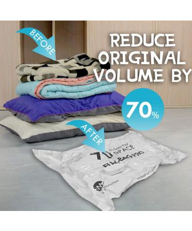 FLEXTAILGEAR Vacuum Storage Bags with Electric Air Pump - 6 Pack (S, M, L) - Space Saver Bags for Travel and Home - White - Buy Online on GoSupps.com