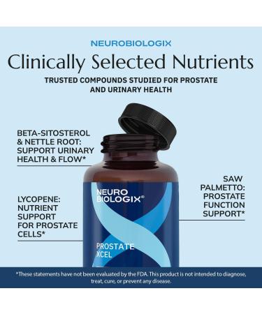 Neurobiologix Prostate Xcel Prostate Health Supplement for Men Prostate Support with Vitamins Saw Palmetto Beta-Sitosterol Pumpkin Seed Lycopene & Green Tea Extract Gluten Free 66 Capsules - Buy Online on GoSupps.com
