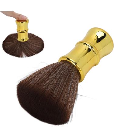 Mini Hair Brush Barber Neck Duster Brush Soft Hair Electroplating Process Barber Brush Neck Duster Hairdressing Tool Suitable for Home Hair Salon Golden - Buy Online on GoSupps.com