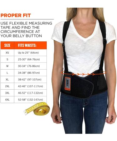 Ergodyne ProFlex 1650 Back Support Belt  7.5" Elastic  Adjustable  Removeable Straps  Large Large (Pack of 1) - Buy Online on GoSupps.com