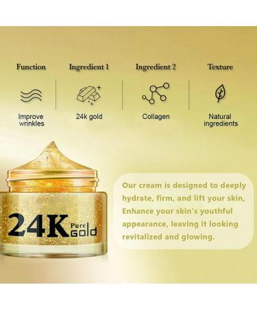 Grospe 24K Gold & Collagen Face Cream Anti Aging & Wrinkle Face Cream for Women Dermatologist Tested Facial Collagen Moisturizer for Firming & Skin Tightening Cruelty Free All Skin Type 1.7 Fl Oz - Buy Online on GoSupps.com