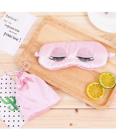 Silk Eye Sleep Mask - Soft & Comfortable Blindfold for Kids & Adults - A1-Pink - Buy Online on GoSupps.com