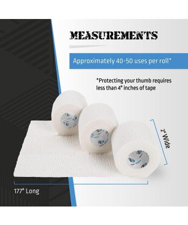 Oly Grip Weightlifting Tape  Stretch Sports Tape for Wrist and Hand Use  6 Rolls  White - Buy Online on GoSupps.com