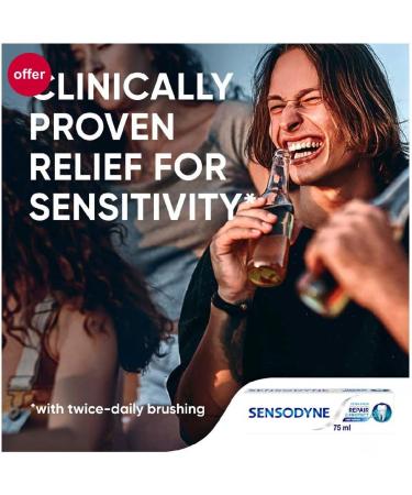 Sensodyne Repair & Protect Extra Fresh Toothpaste 75ml - Pack of 3 | Sensodyne Apple 25ml - Best for Sensitive Teeth | International Shipping Available - Buy Online on GoSupps.com