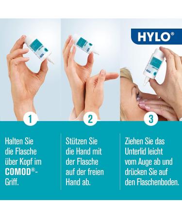 HYLO CARE Eye Drops for Dry Eyes | Hyaluronic Acid & Dexpanthenol - 10ml (1 Pack) | Fast International Shipping - Buy Online on GoSupps.com