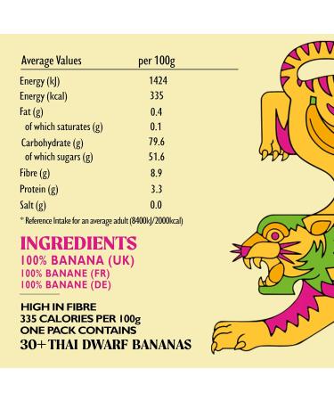 Kooky Gently Dried Banana Sharing Pack | No Added Sugar Dried Tropical Fruit Snacks for Kids and Adults | Food on The Go | Delicious Sugar-Free Healthy Snack | 380g - Buy Online on GoSupps.com