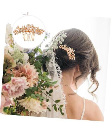 MAGICLULU Accessories Hair Side Comb for Girl Bride Hair Side Comb Tiara Hair Comb for Women Pearl Hair Comb European and American Headgear Crown Hair Accessories Women's Rhinestones - Buy Online on GoSupps.com