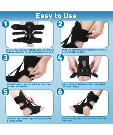 Xiauodo Plantar Fasciitis Night Splint - Adjustable Orthotic Stretcher for Foot Pain Relief in Men and Women - One Pack - Buy Online on GoSupps.com