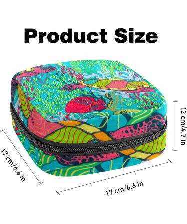 Portable Women s Binding-Up Bags | Menstrual Cup & Tampon Pouches for Teens | Cute Sea Turtles & Tropical Fish Design - Buy Online on GoSupps.com