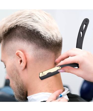 Ramaz Razor - High-Quality Stainless Steel Beard Knife with 100 Interchangeable Razor Blades for Professionals | Perfect for Wet Shaving - Buy Online on GoSupps.com