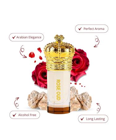 ARABIAN PERFUMES & OILS Rose Oud Perfume Oil - Soft Floral Musky Fragrance Oil for Men and Women - Travel Size Perfume 0.10 Fl. Oz. - Buy Online on GoSupps.com