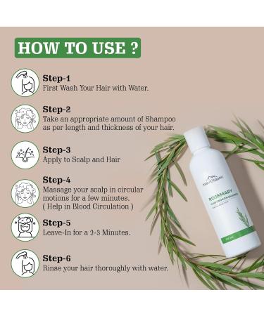 Rosemary Hair Growth Shampoo | Sulfate & Paraben Free | Caffeine & Green Tea | All Hair Types | 200 ml - Men & Women - Buy Online on GoSupps.com