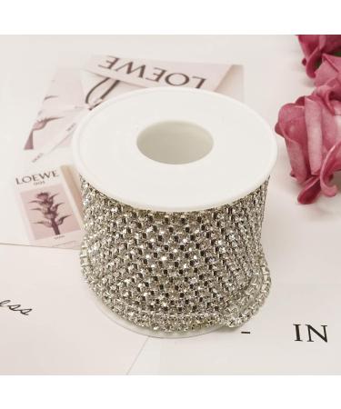 Yueton 11 Yards 4MM Crystal Rhinestone Close Chain Trimming for Jewelry Crafts DIY - Buy Online on GoSupps.com