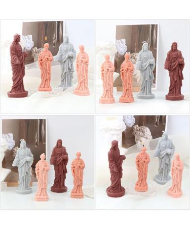 NUOBESTY 5pcs DIY Mold for Candle Votive Candles Scented DIY Supplies Jesus Craft Mold Molds for Candle Making Flower Stickers Jesus Candle Molds Hand Mold White Suite 3D Soap Silica Gel Whitex5pcs 13.5x5cmx5pcs - Buy Online on GoSupps.com
