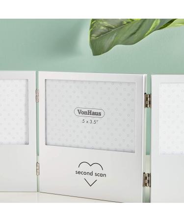 VonHaus Triple Sonogram Picture Frame - Preserve Ultrasound and Baby Photos - Buy Online on GoSupps.com
