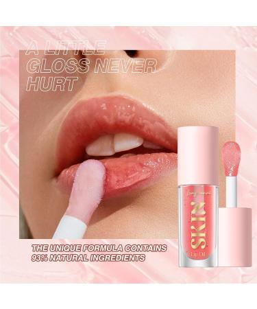 BANGFENG Hydrating Lip Oil - Plumping Tinted Gloss for Long Lasting Moisture - Strawberry Pink - Buy Online on GoSupps.com