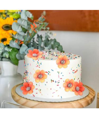 Keaziu 50PCS Flower Cupcake Toppers Daisy Flower Cupcake Picks Flower Theme Spring Birthday Wedding Bridal Baby Shower Birthday Party Decoration Supplies Red - Buy Online on GoSupps.com