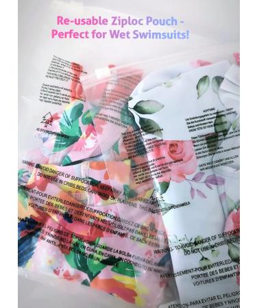 Baby Girls 5-6 Years Moon Snow One Piece Swimsuit UV Sunsuit Rashguard - Roses/White - Buy Online on GoSupps.com