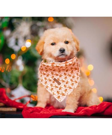 Buy Lionheart Glory Dog Haller - Washable Christmas Bib & Adjustable Kerchief for Small Dogs | Pink Gingerbread Man Design - Buy Online on GoSupps.com